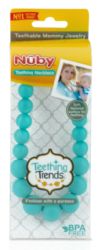 12 Wholesale Nuby Teething Trends Round Beaded Necklace (aqua)