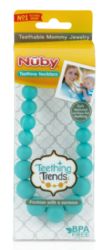 12 pieces Nuby Teething Trends Round Beaded Necklace (pink) - Baby Accessories