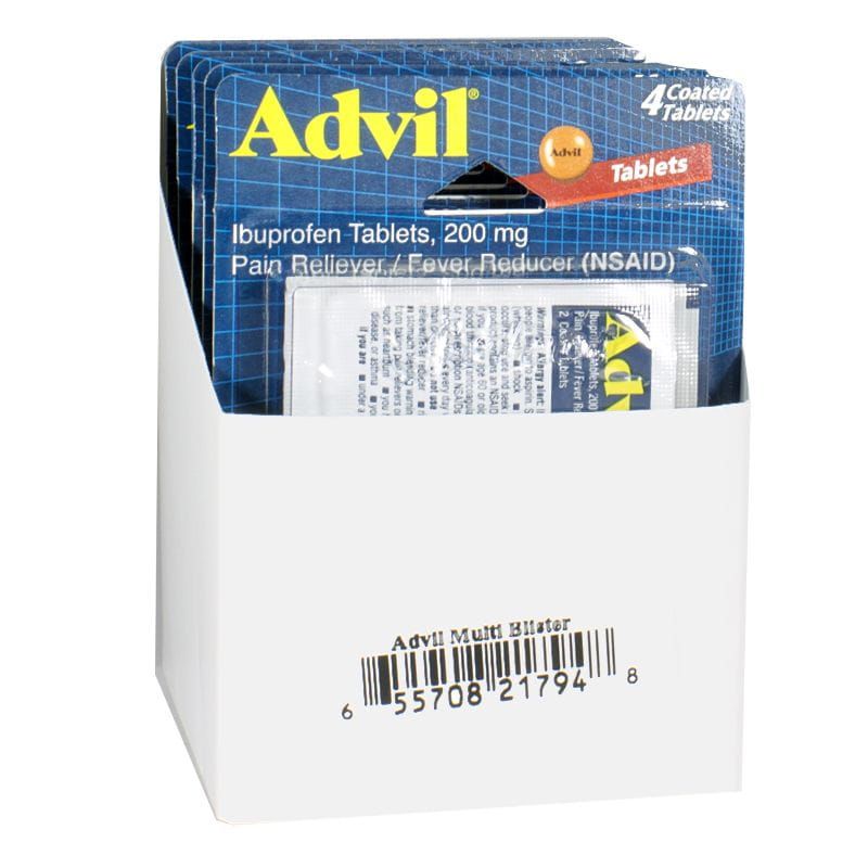 24 Pieces Travel Size Ibuprofen - Card Of 4 - Pain & Allergy Relief for Donation
