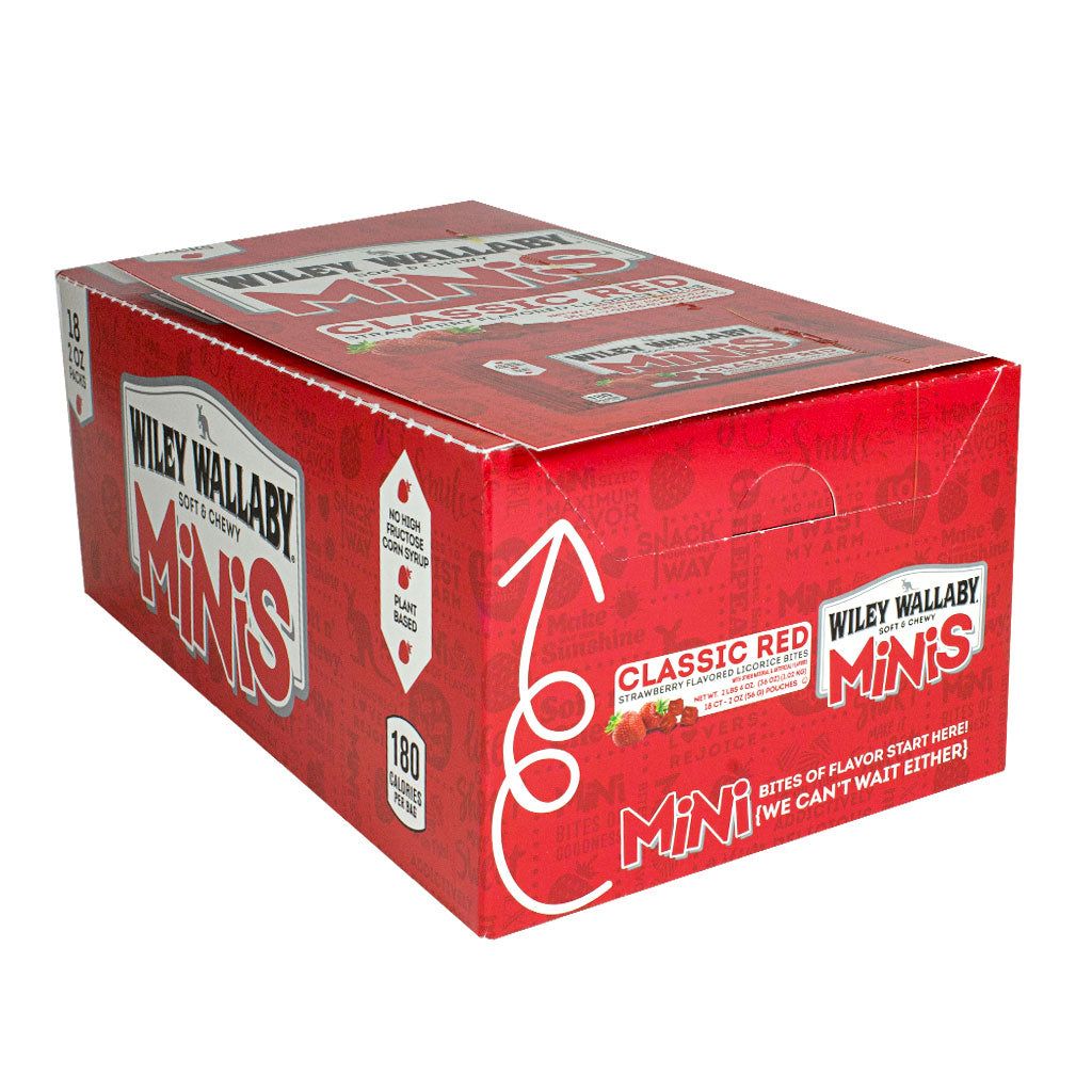 72 Wholesale Wiley Wallaby Classic Red Minis Licorice Bites - 2 oz.