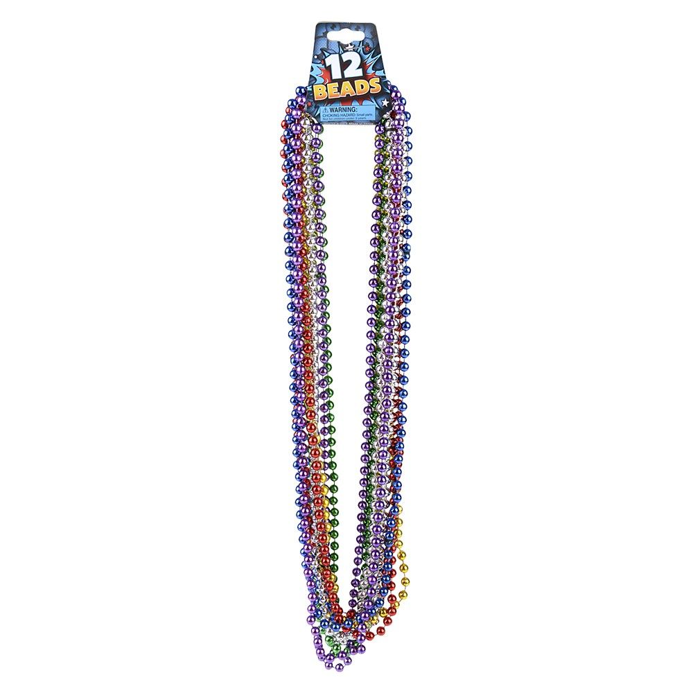 432 pieces 33" 7 Mm Metallic Beads - Costumes & Accessories