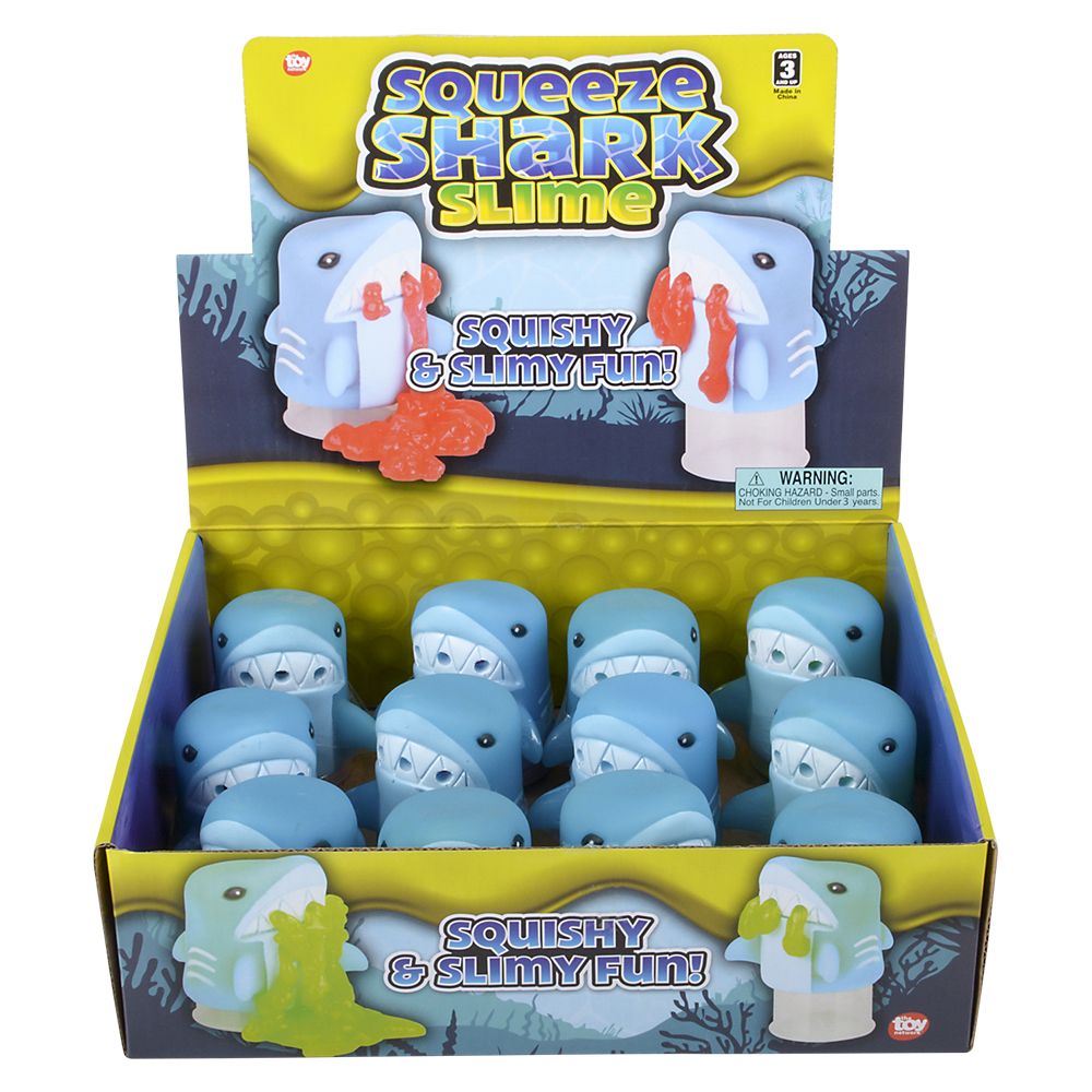 144 of 3 Inch Squeeze Shark Slime