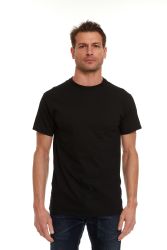 Mens Black Cotton Crew Neck T Shirt Size Small