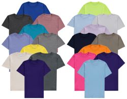 36 Pieces Mens Plus Size Cotton Short Sleeve T Shirts Assorted Colors Size 3xl - Mens T-Shirts