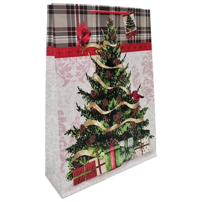 96 Pieces 1pk Jumbo Xmas Bag Matt - Christmas Gift Bags and Boxes