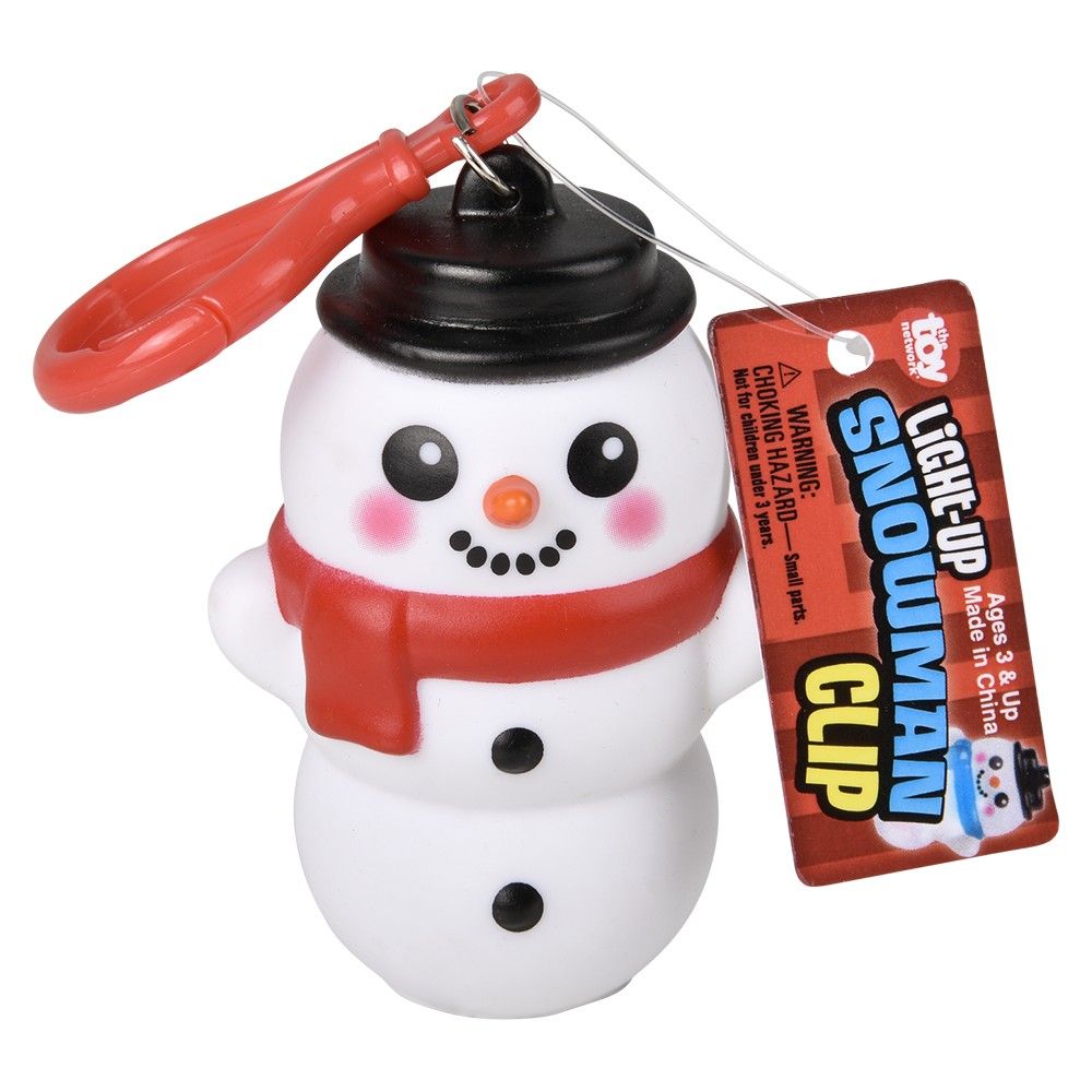 144 of 3 inch LighT-Up Snowman Assorted Clip on