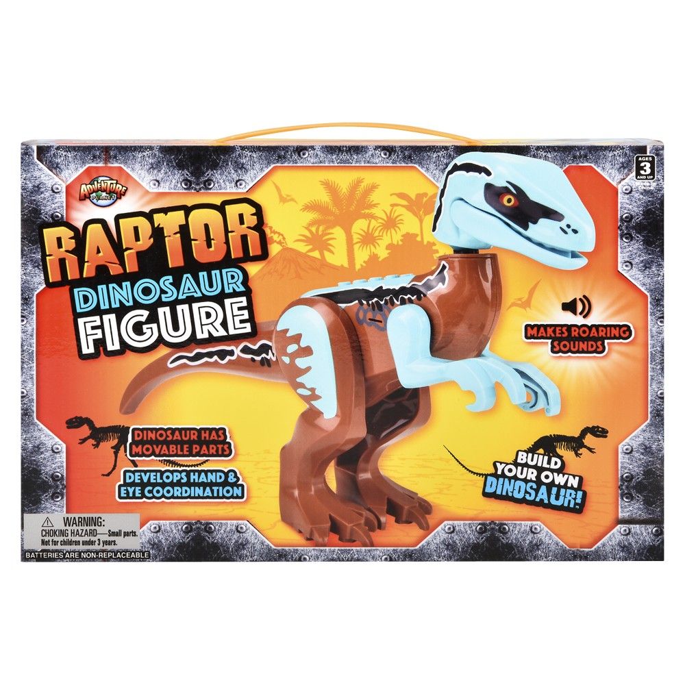 12 pieces Velociraptor Roaring Dinosaur Block Figure - Animal & Reptiles