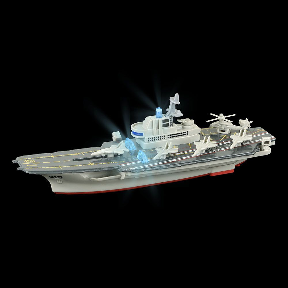 36 pieces 8.5" Diecast Pull Back Air Craft Carrier With Light And Sound - Car, Planes, Trains & Bikes