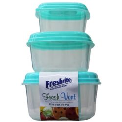 24 of Set Of 3 Fresh Vent Container Square