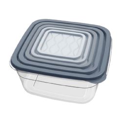 36 of Set Of 5 Food Storage Container Sqre