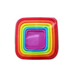 12 Pieces Set Of 6 Plastic Food Container Sqre - Food Storage Containers