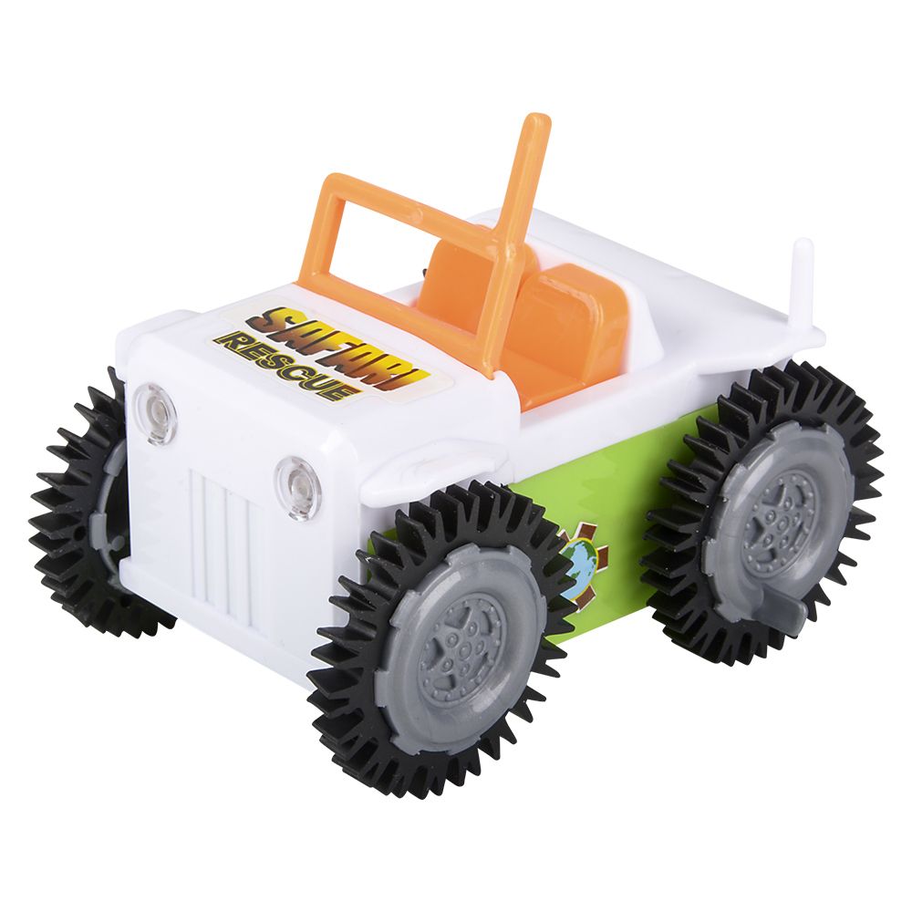 24 pieces 3.75" Safari Rescue Flip Truck - Car, Planes, Trains & Bikes
