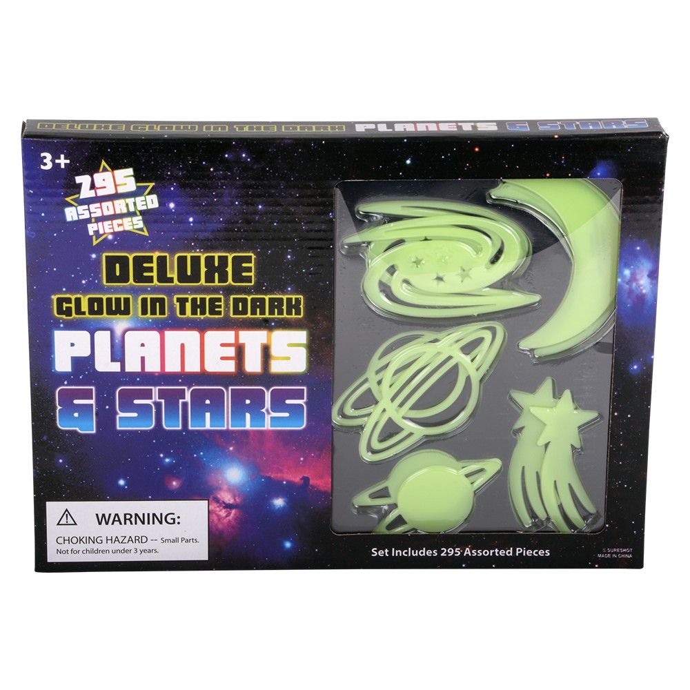 72 pieces Deluxe Gid Planet And Stars Stick Ups (295 Pcs) 1 inch - 3.5 inch - Store