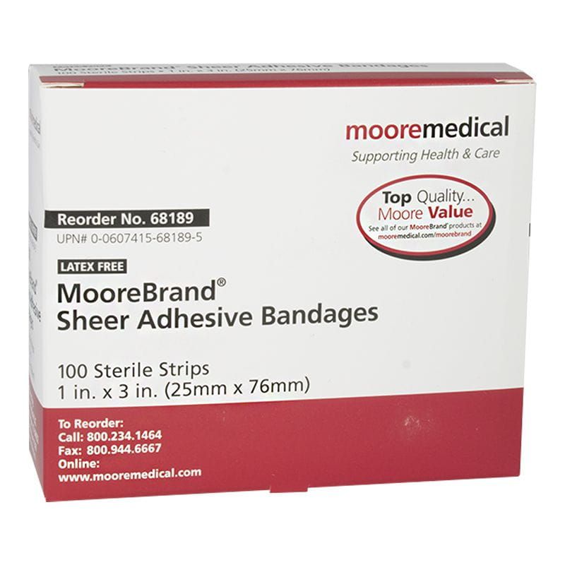 Plastic Bandages Sheer Plastic Bandages 1 In. X 3 In.