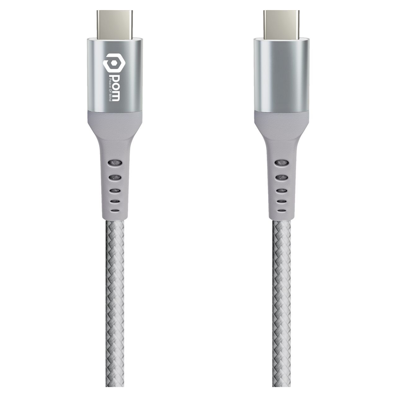 48 pieces Pom 2-Pack 6ft UsB-C To UsB-C 65w HigH-Speed Charging Cables - Gunmetal - Cable wire