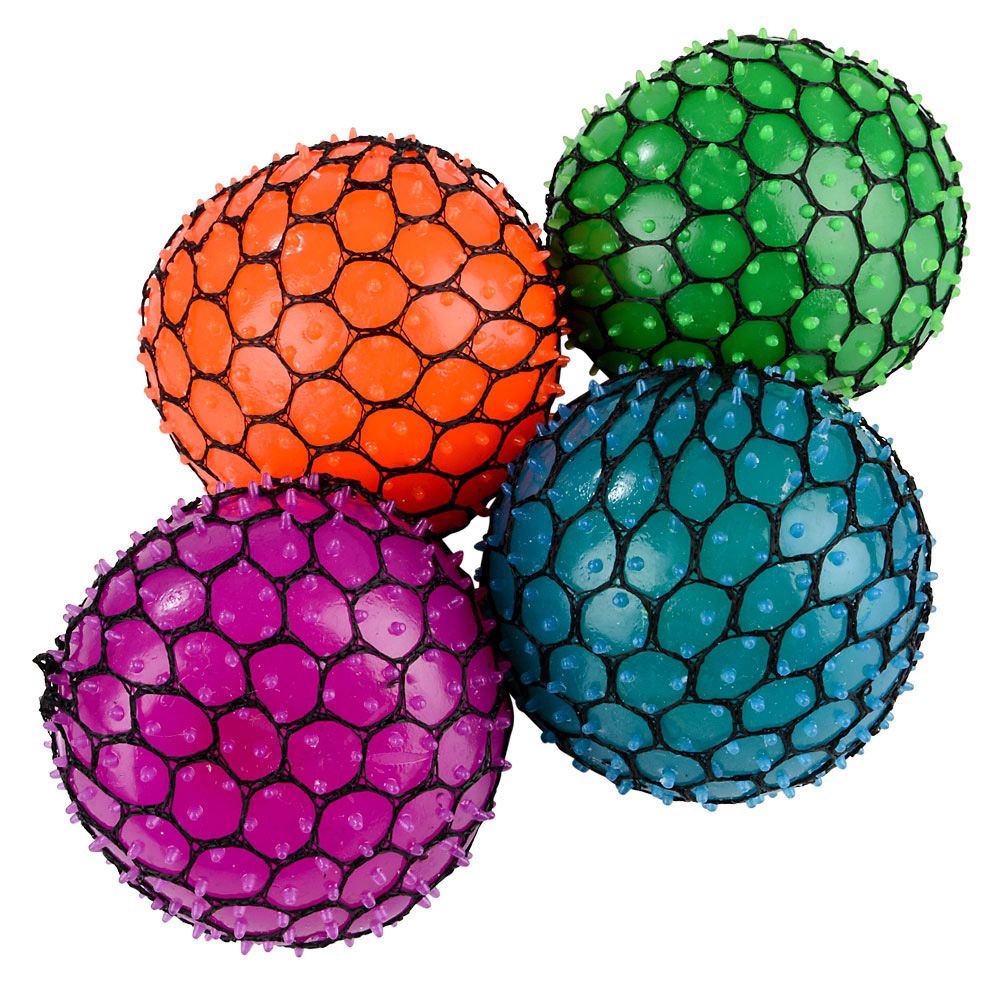 72 pieces of 3" Neon Mesh Squeeze Ball