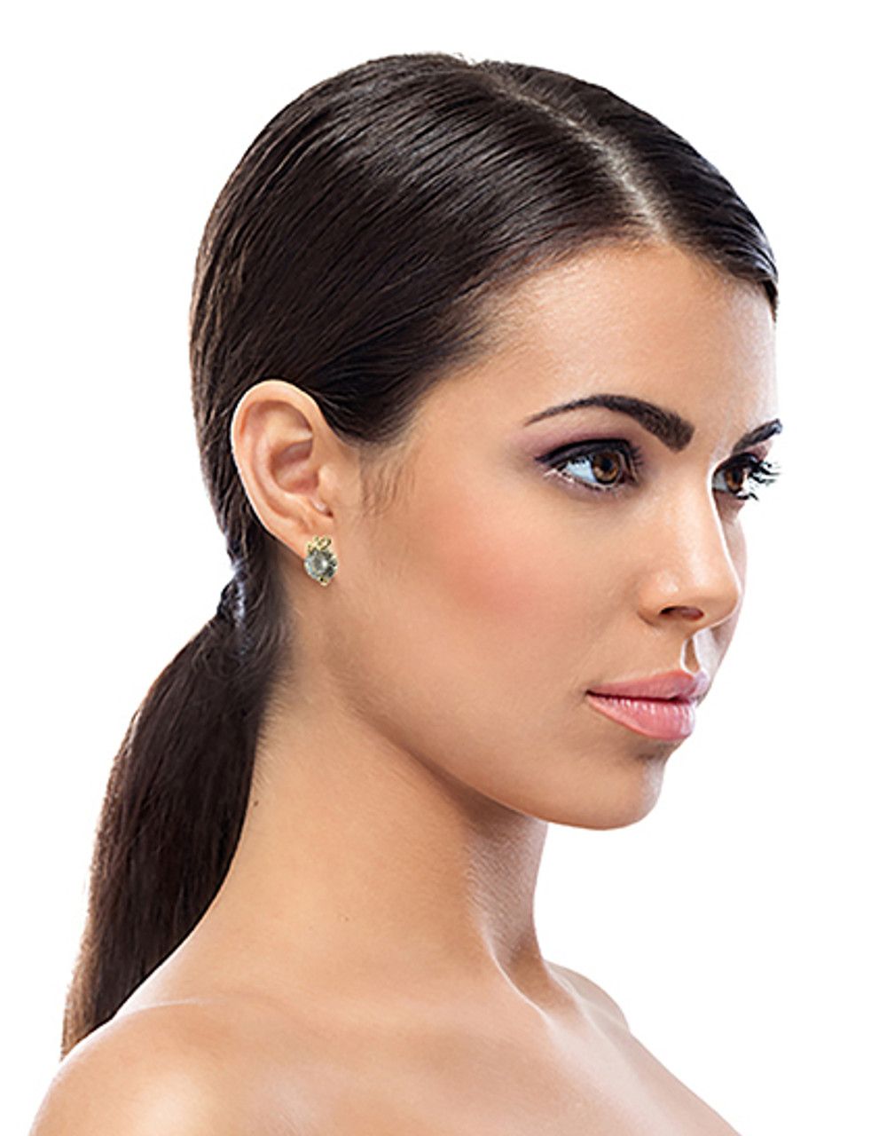 60 Wholesale Gold Tone Cubic Zirconia Stud Earrings