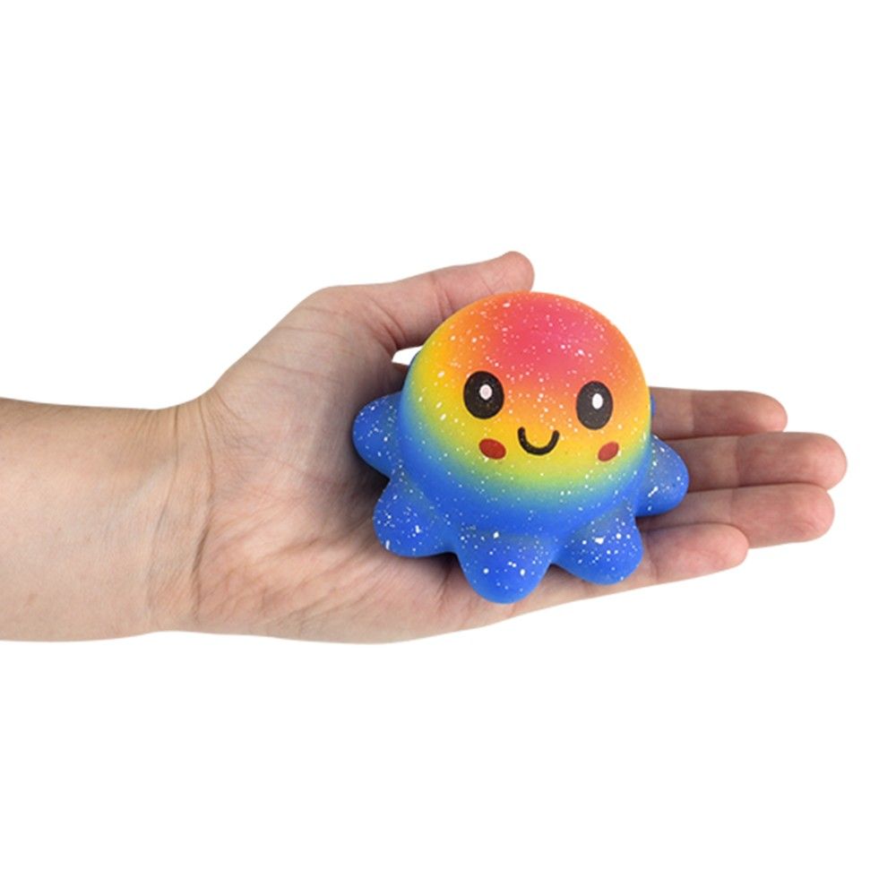 144 pieces 3.5" Squish And Stretch Rainbow Octopus - Slime & Squishees