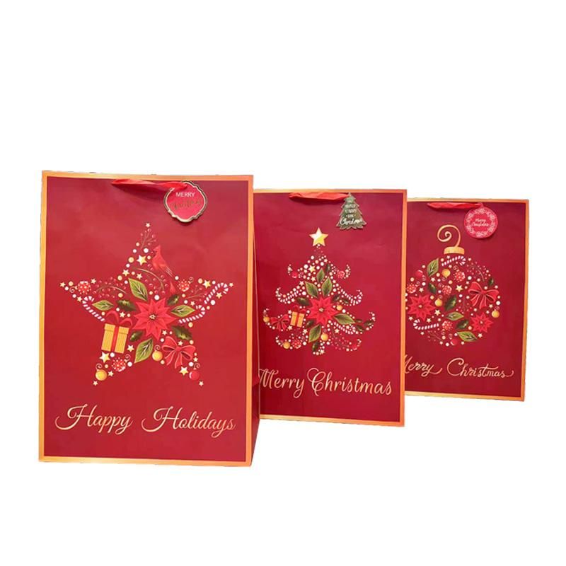 72 Pieces Jumbo Glossy Xmas Bag - Christmas Gift Bags and Boxes