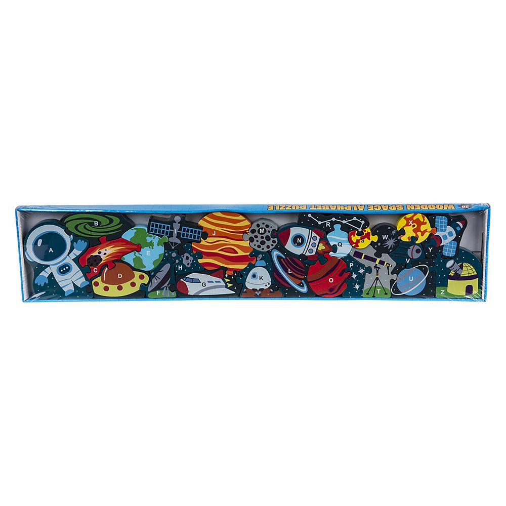18 Pieces of 23" X 5" 26pc Alphabet Outer Space Puzzle
