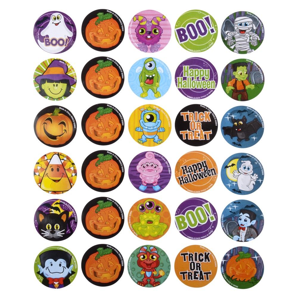 20000 pieces Halloween Roll Sticker Asst 500pcs/unit - Halloween