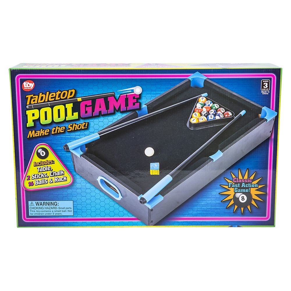 4 pieces Neon Wooden Tabletop Pool Game 20.5"x12.5" - Store