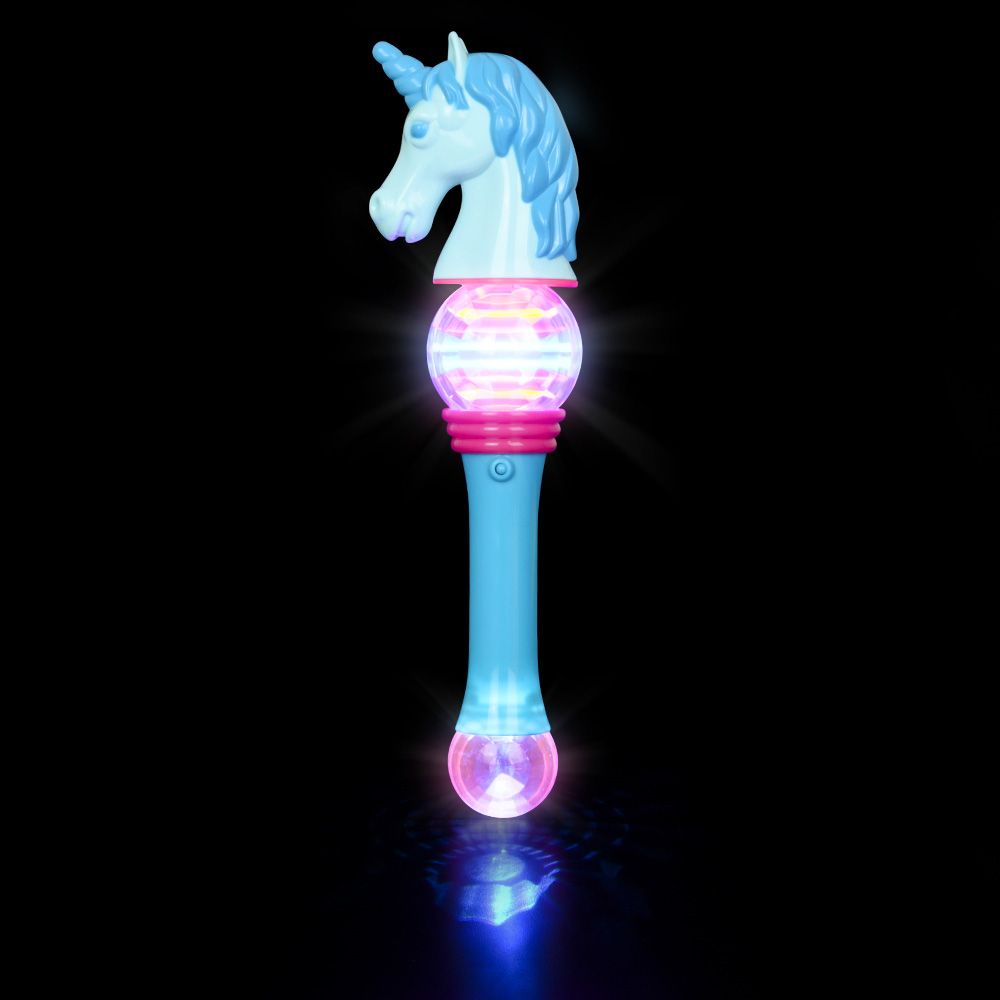 48 pieces 15.5" Spinning LighT-Up Unicorn Wand - Light Up Toys