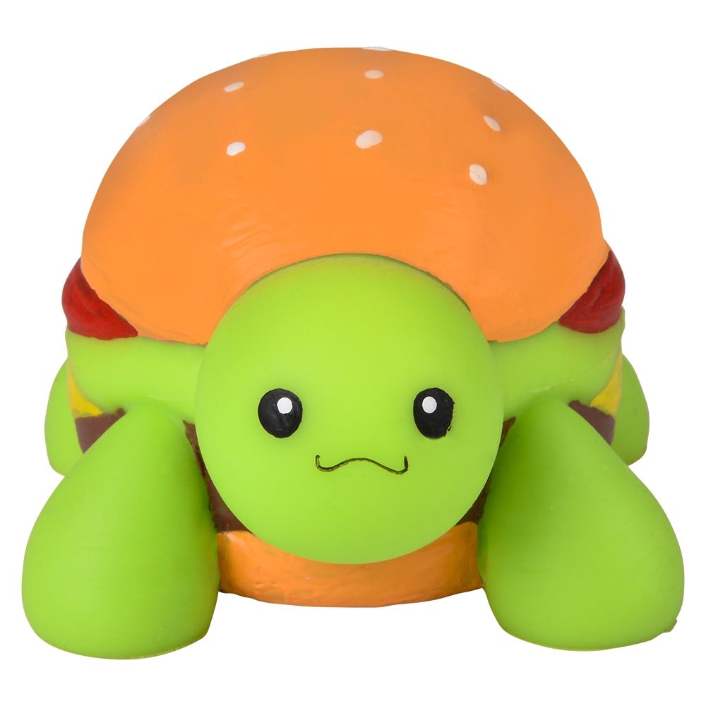72 pieces 4 inch Squish And Stretch Turtle Burger 12ct - Slime & Squishees
