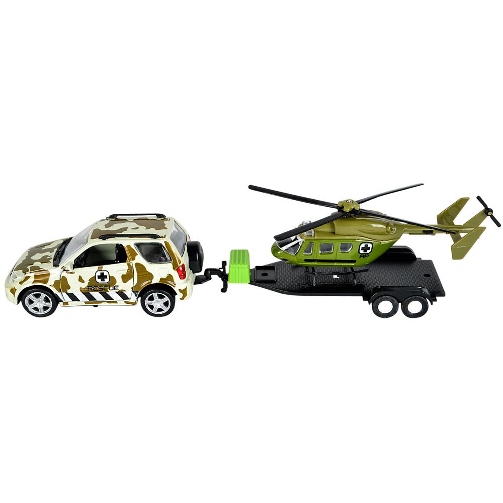 48 pieces Northern Trek Diecast 4 X 4 Rover And Helicopter - Car, Planes, Trains & Bikes