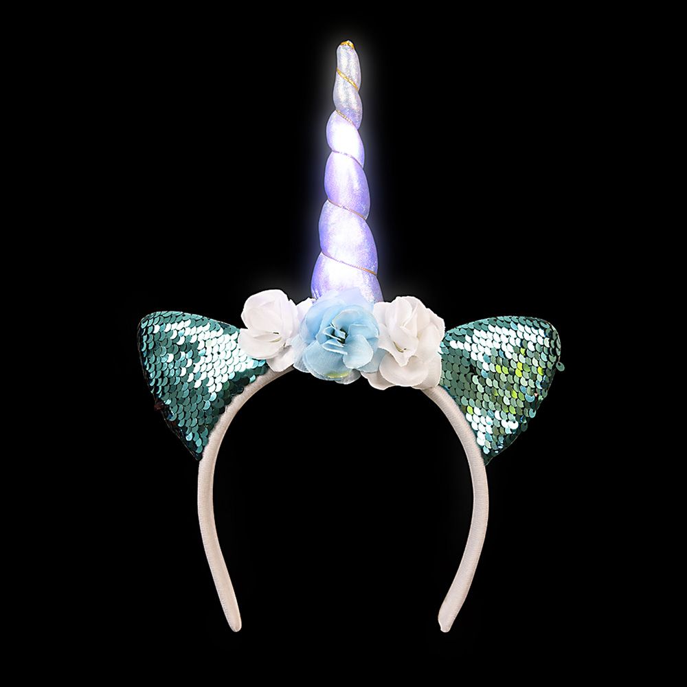 72 pieces LighT-Up Unicorn Flower Headband - Costumes & Accessories