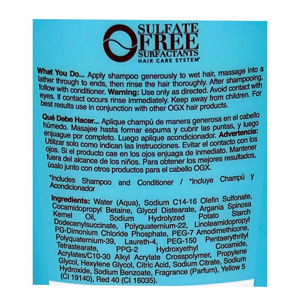 12 Pieces of Travel Size OGX Argan Oil Of Morocco Shampoo - 3 oz.