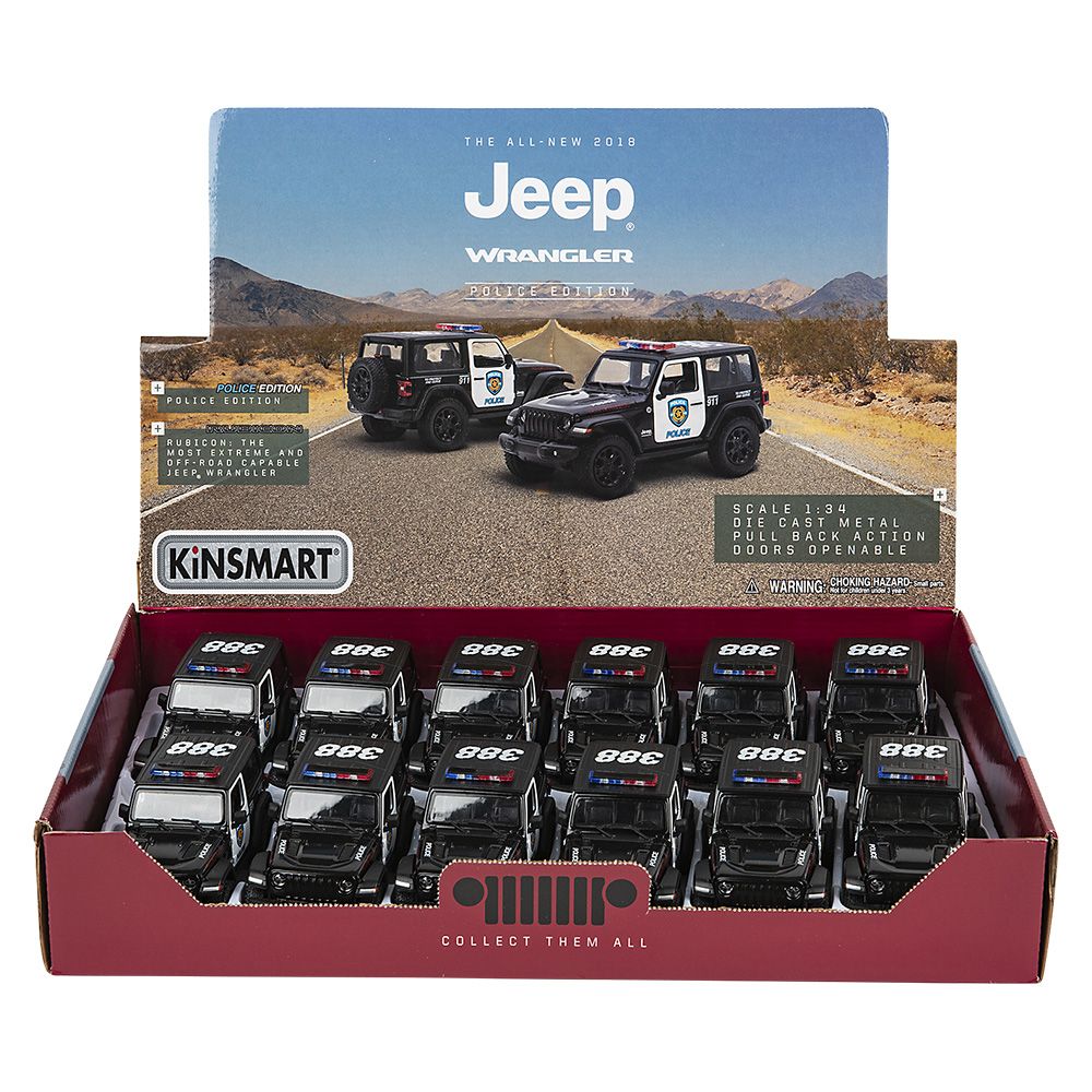 72 pieces of 5" DiE-Cast 2018 Jeep Wrangler Police