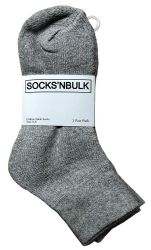 180 Units of Yacht & Smith Kids Cotton Quarter Ankle Socks In Gray Size 4-6 - Boys Ankle Sock