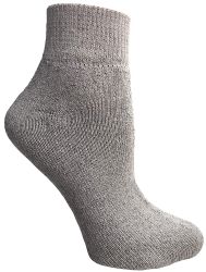 36 Units of Yacht & Smith Women's Diabetic Cotton Ankle Socks Soft NoN-Binding Comfort Socks Size 9-11 Gray - Women's Diabetic Socks