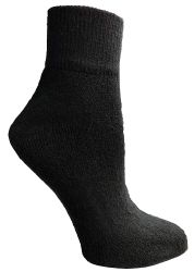 12 Units of Yacht & Smith Men's Loose Fit NoN-Binding Soft Cotton Diabetic Quarter Ankle Socks,size 10-13 Black - Men's Diabetic Socks