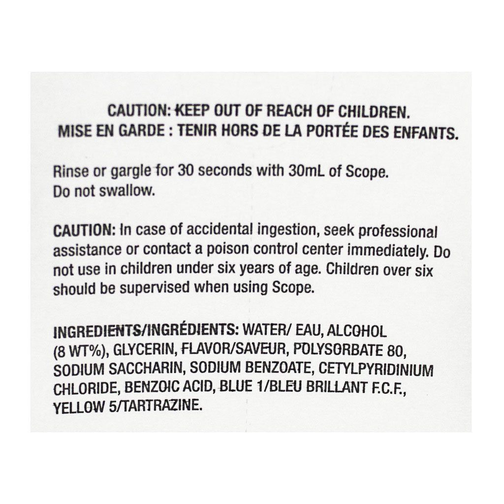 3 Pieces of Travel Size Scope Mouthwash 1.2 Oz. Carded
