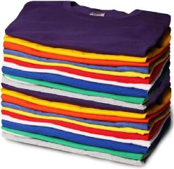 Kids Cotton Crew Neck Short Sleeve T-Shirts Irregular , Assorted Colors And Sizes XS-xl