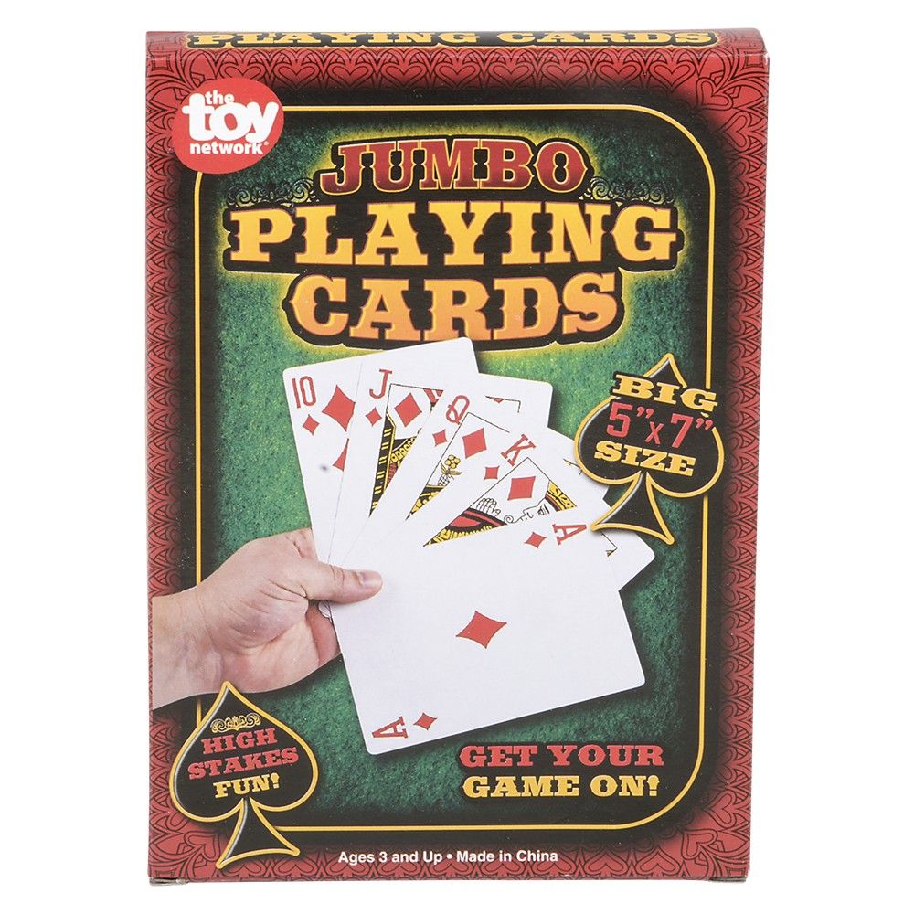 48 pieces Jumbo Playing Cards 5" X 7" - Playing Cards & Dice