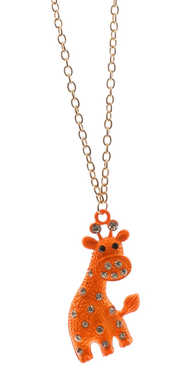 60 Wholesale Neon Giraffe Charm Necklace