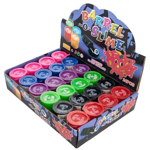 24 Wholesale Colored BarreL-O-Slime.
