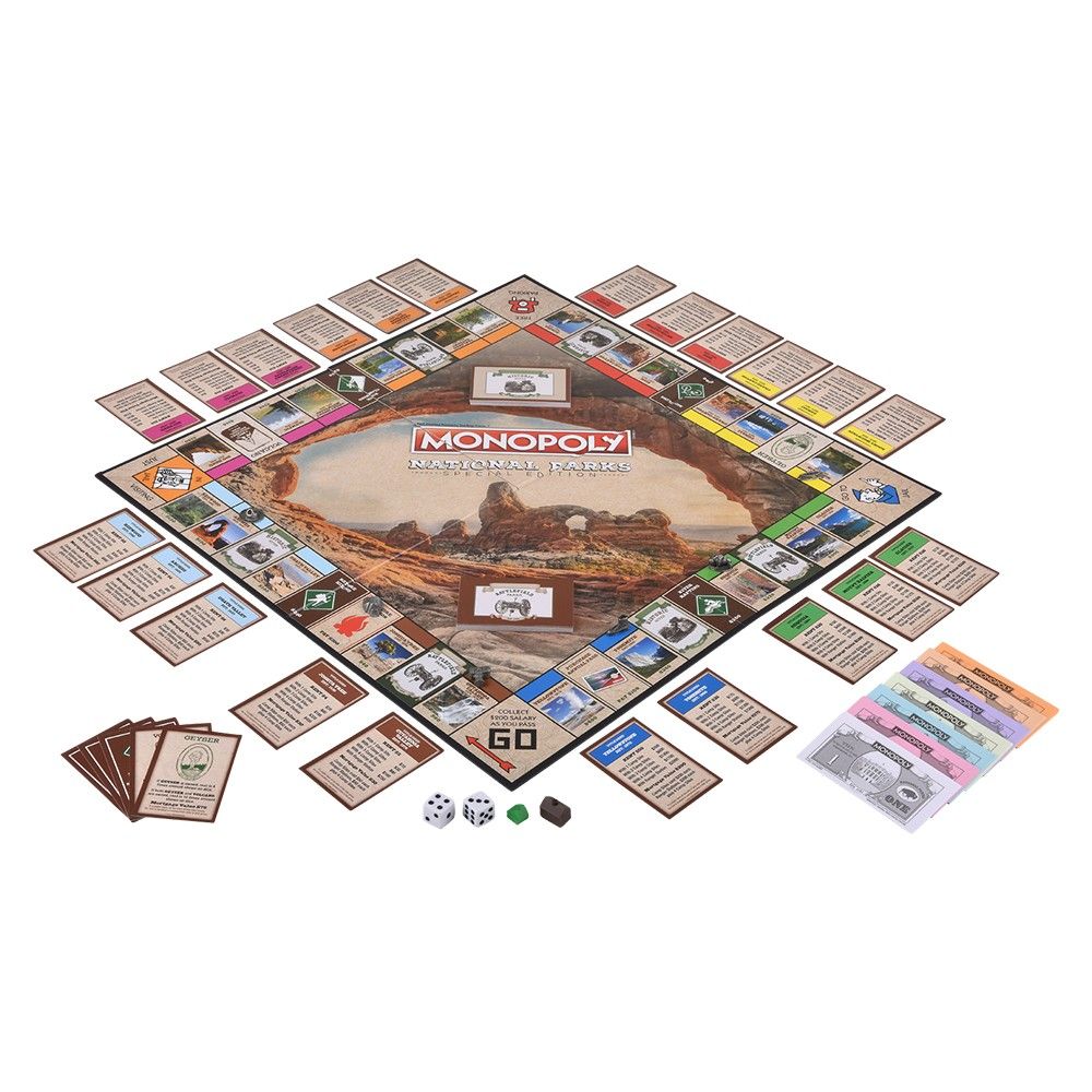 6 pieces Usaopoly National Parks Monopoly - Card Games