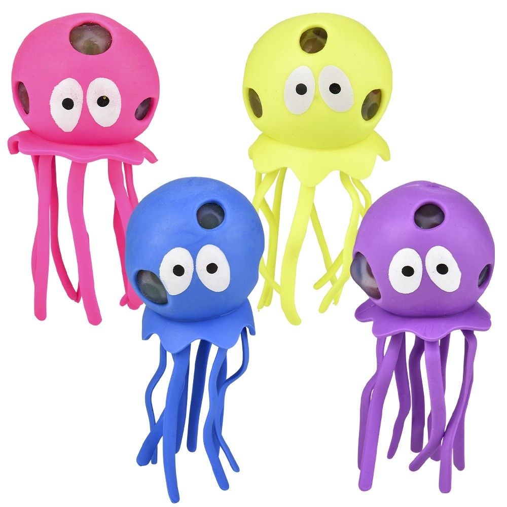144 pieces 5.5" Squish And Stretch Beaded Octopus - Slime & Squishees
