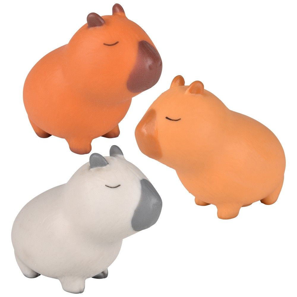 96 pieces 3.5" Squish And Stretch Capybara - Slime & Squishees