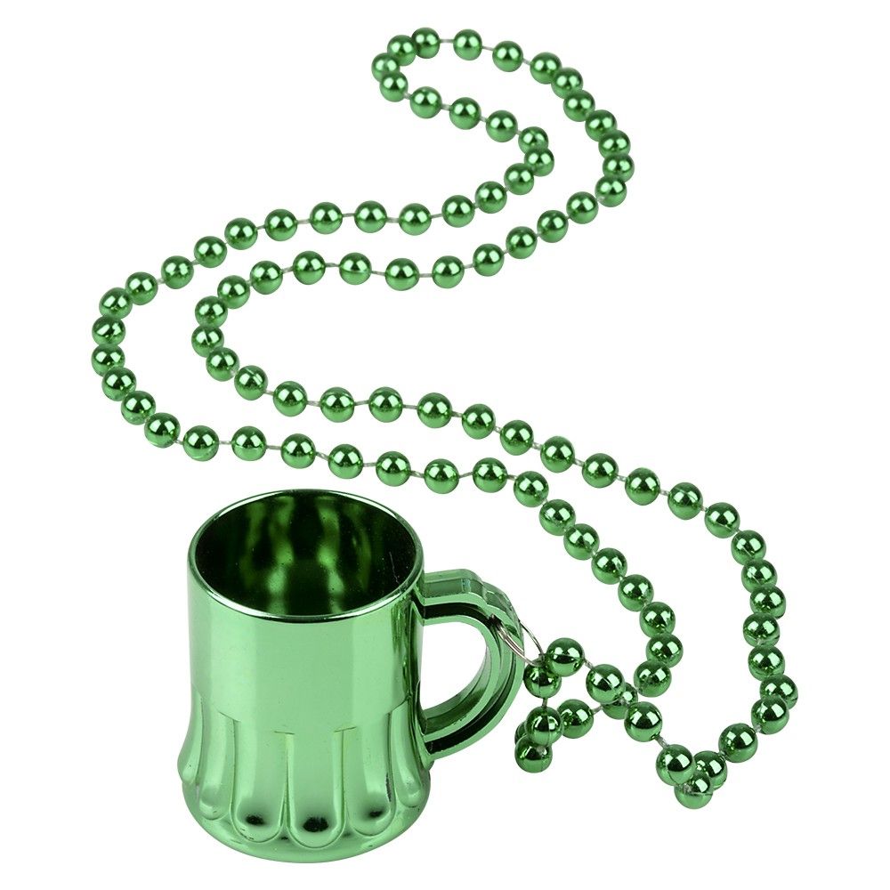 288 pieces 33" 7.5mm Met.green Beer Mug Beads - Costumes & Accessories