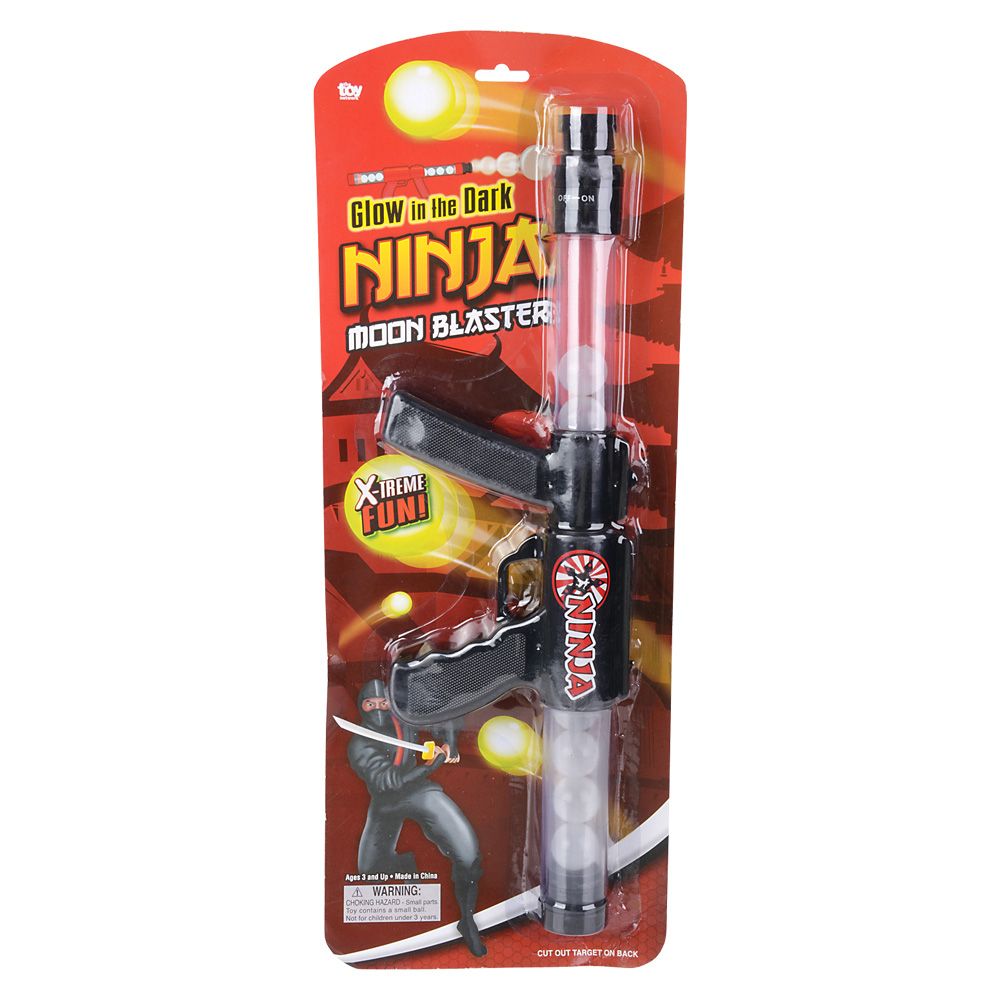 24 pieces 19" Glow In The Dark Ninja Moon Blaster Carded - Toy Weapons