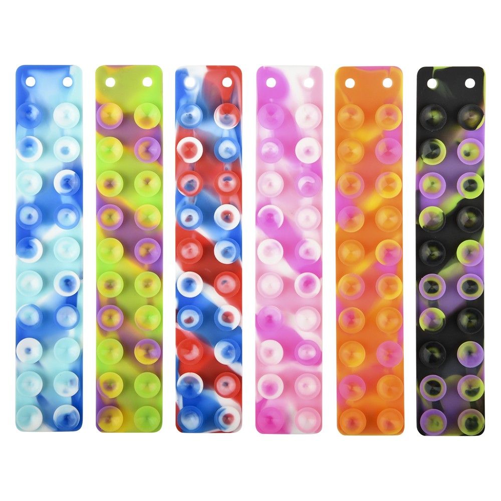 288 pieces Tiedye Suction Sticky Strips Silicone Bracelet - Bracelets