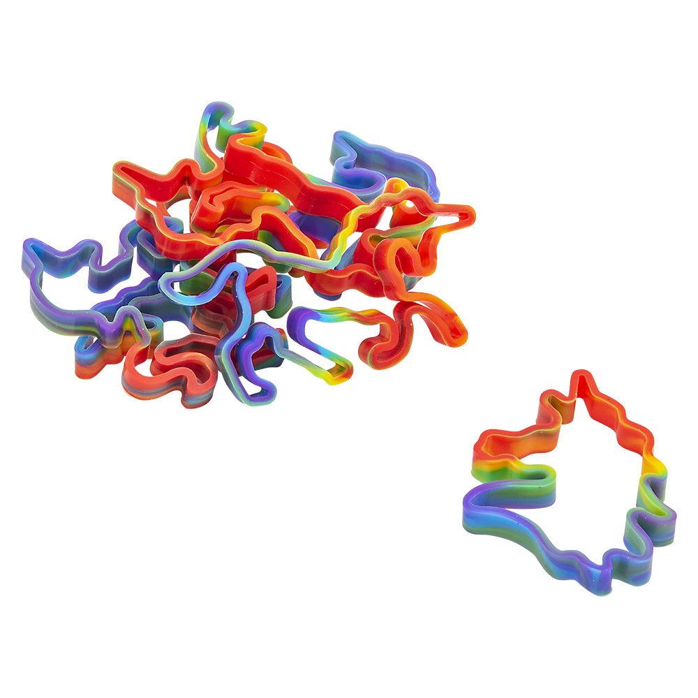 288 pieces Unicorn Rainbow Silicone Stretch Bands - Rubber Bands