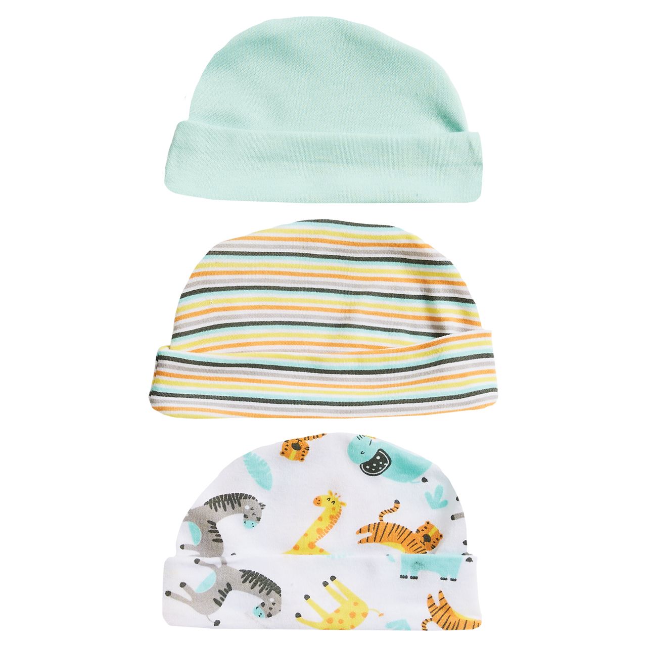 48 pieces Baby Blanket Set With 3 Hats - Jungle Animals - Baby Accessories