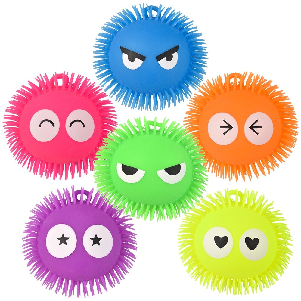 36 pieces 9" LighT-Up Big Eyed Puffer Ball - Light Up Toys