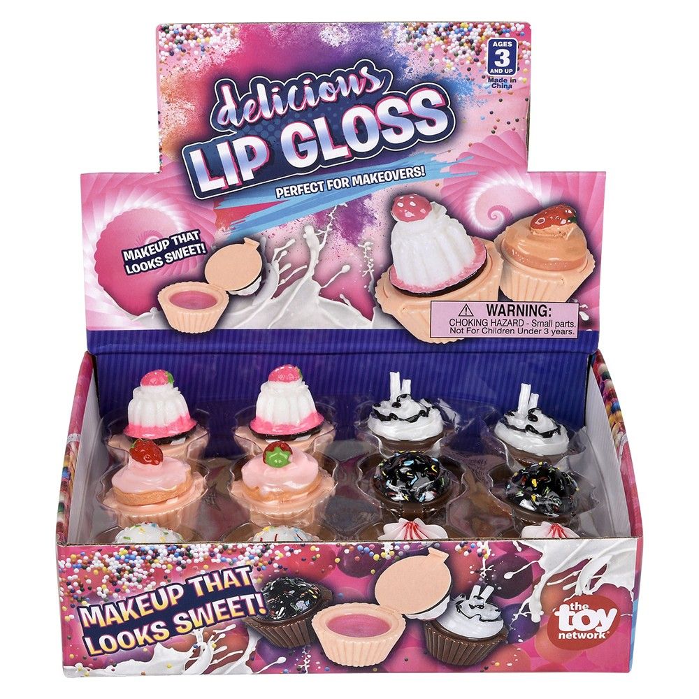 288 Wholesale 1.25" Cupcake Lip Gloss